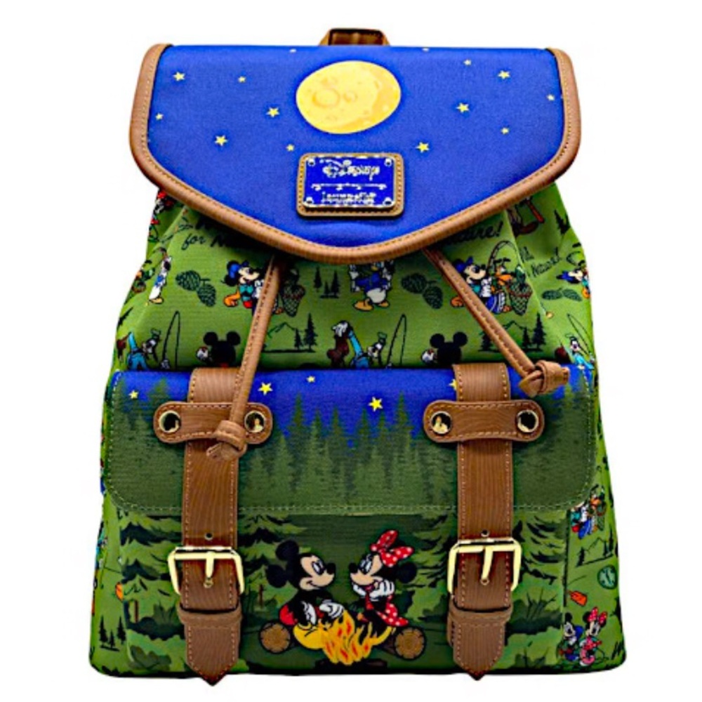 Mickey Mouse & Friends Camping Scene Rucksack, with glow-in-the-dark details.